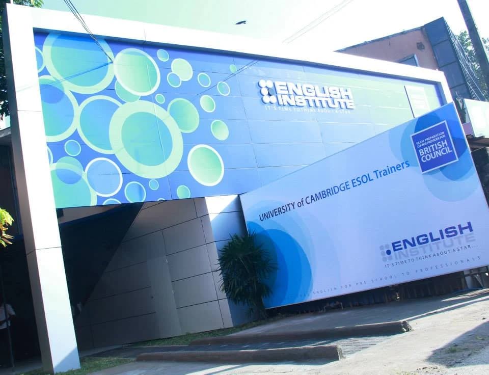 English Institute building exterior with Cambridge ESOL signage