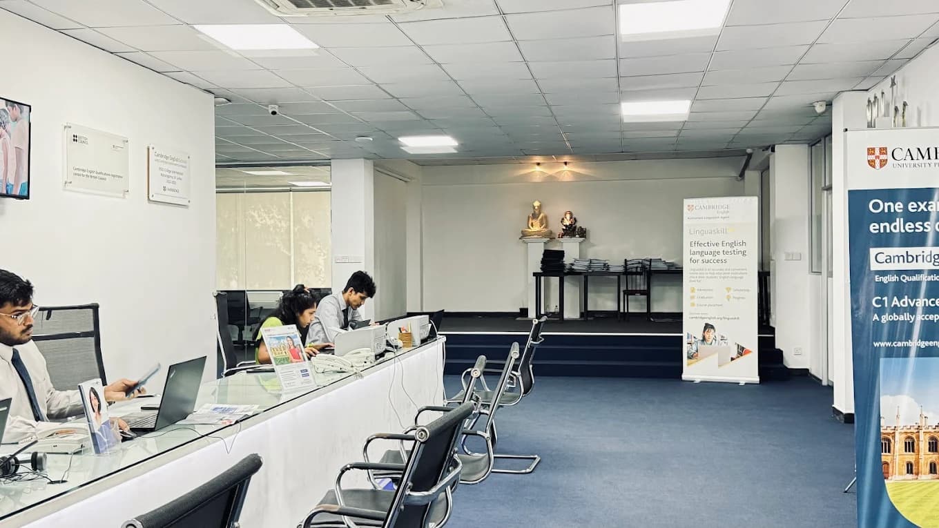 ESOL College International reception area for the CELA assessment programme