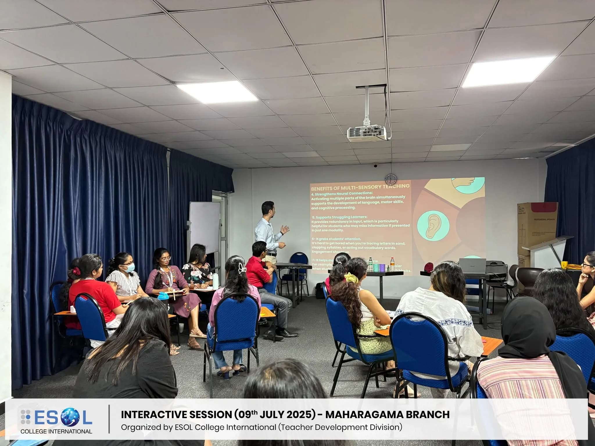 ESOL College International teachers taking part in an interactive professional development session at the Maharagama branch