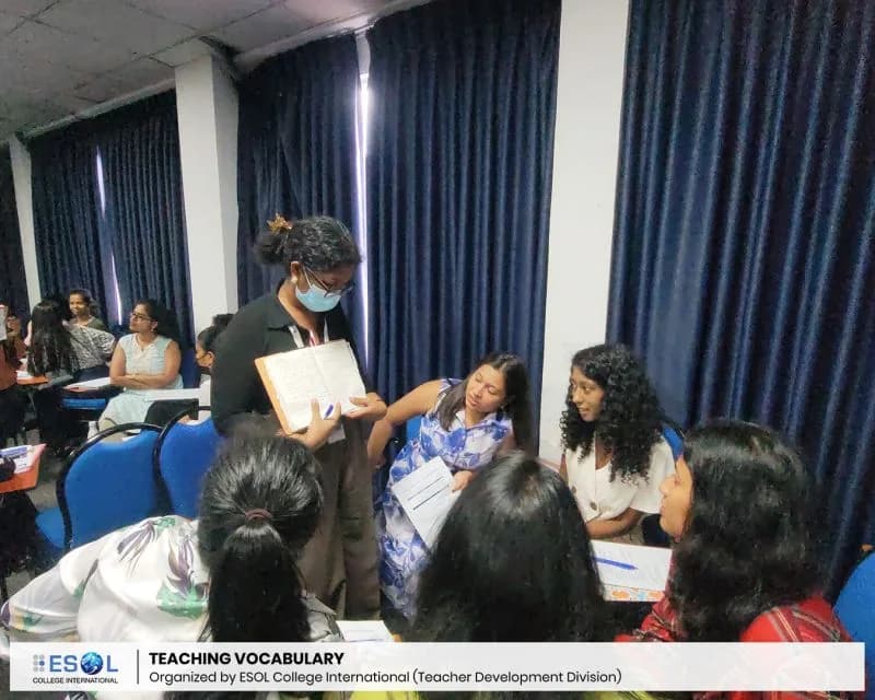 ESOL College International teacher training session on teaching vocabulary, organised by the Teacher Development Division